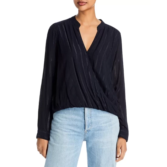 Top 10 ⭐ Splendid Crossover Top - 100% Exclusive Black Metallic 🤩 3 Top 10 ⭐ Splendid Crossover Top - 100% Exclusive Black Metallic 🤩