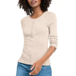 Top 10 ✔️ Splendid Layton Henley Knit Top Heather 🧨