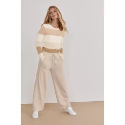 Budget ✨ Splendid Striped Emelia Sweater Latte Stripes 💯 -Splendid Shop unnamed file 129