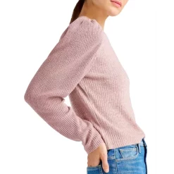 Coupon 🧨 Splendid London Ribbed Puff Sleeve Sweater Light Heather ⭐ -Splendid Shop unnamed file 137