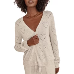 Flash Sale 💯 Splendid Alamo Pointelle Cardigan Oat Heather 🎁 -Splendid Shop unnamed file 14