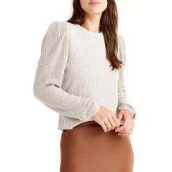 Coupon 🧨 Splendid London Ribbed Puff Sleeve Sweater Light Heather ⭐ -Splendid Shop unnamed file 140