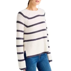 Budget 🌟 Splendid Mona Striped Sweater Marshmallow 💯