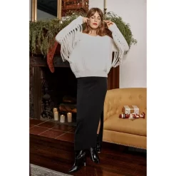 Wholesale 🔔 Splendid Britain Fringe Sleeve Sweater Marshmallow ✨ -Splendid Shop unnamed file 2