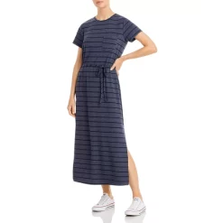 Promo 🥰 Splendid Anders Striped Tee 👗 Dress Slate Heather 🥰