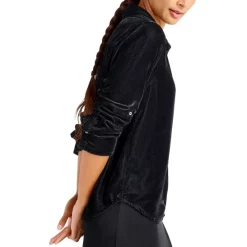 Cheapest 🔔 Splendid Ryan Velvet Button-Down 👕 Shirt Black ✔️ -Splendid Shop unnamed file 251