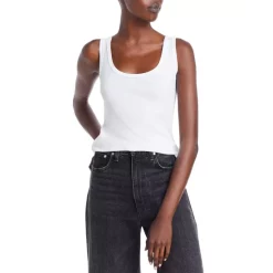 Top 10 🥰 Splendid 1x1 Ribbed Tank White 💯