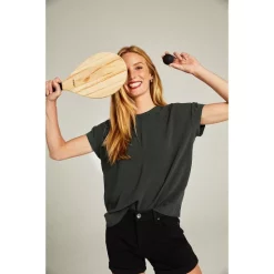 Hot Sale 🛒 Splendid Zinnia Short Sleeve Tee Lead 👏 -Splendid Shop unnamed file 316