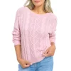 Discount 😍 Splendid Laila Cable Knit Sweater Pink Petal ⭐ -Splendid Shop unnamed file 34