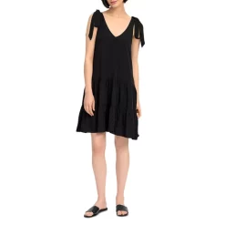 Wholesale 🔔 Splendid Carolina Tie Shoulder 👗 Dress Black ✨