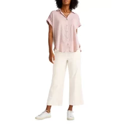 Deals 👏 Splendid Short Sleeve Paige 👚 Shirt Dusty Rose ⌛ -Splendid Shop unnamed file 361