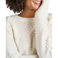 Best Pirce 😉 Splendid Daphne Bobble-Heart Sweater Marshmallow 🧨 -Splendid Shop unnamed file 42