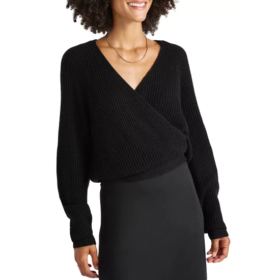 Cheap ๐ Splendid Adele Wrap Sweater Black ๐ 3 Cheap ๐ Splendid Adele Wrap Sweater Black ๐