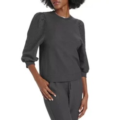 Buy ✨ Splendid Evelyn Terry Puff Sleeve Sweatshirt Lead 🧨