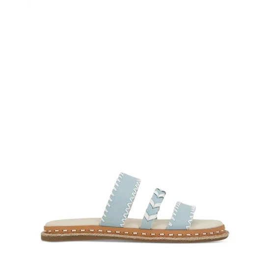 Wholesale ๐งจ Splendid ๐ฉ Women's Caia Whipstitched Slide ๐ฉด Sandals Aqua ๐ 4 Wholesale ๐งจ Splendid ๐ฉ Women's Caia Whipstitched Slide ๐ฉด Sandals Aqua ๐ - Image 2