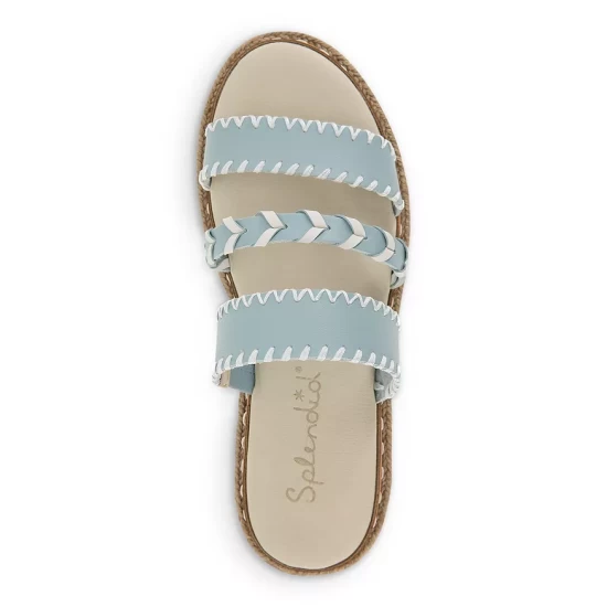 Wholesale ๐งจ Splendid ๐ฉ Women's Caia Whipstitched Slide ๐ฉด Sandals Aqua ๐ 5 Wholesale ๐งจ Splendid ๐ฉ Women's Caia Whipstitched Slide ๐ฉด Sandals Aqua ๐ - Image 3