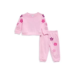 Cheapest ✔️ Splendid 👧 Girls' 2-Pc. Open Heart Jogger Set - Little Kid Pink 🍬 Candy ❤️