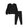 Outlet 🤩 Splendid 👧 Girls' Bloom Ruffle Trim Crewneck Sweatshirt & Solid Leggings Set - Little Kid Black 🔥 -Splendid Shop unnamed file 760