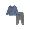 Best Pirce ✨ Splendid Boys' Cotton Blend Stripe Hoodie & Solid Sweatpants Set - Little Kid Slate Blue 🥰 -Splendid Shop unnamed file 761