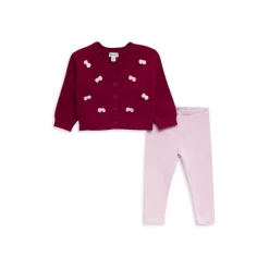 Outlet ❤️ Splendid 👧 Girls' All Wrapped Up Sweater And Leggings - Baby Red Plum ⭐