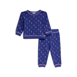 Promo 🛒 Splendid 👧 Girls' Fleurette Long Sleeve Set - Baby Slipper Blue 🛒