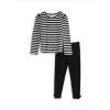 Deals ⭐ Splendid 👧 Girls' C'est La Vie 👕 Shirt & Leggings Set - Little Kid Black Stripe 🔔 -Splendid Shop unnamed file 782