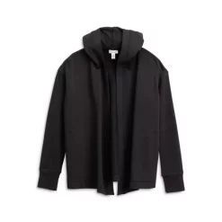 Hot Sale ๐ Splendid ๐ง Girls' Draped Hooded Cardigan - Big Kid Black โญ