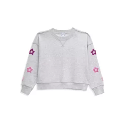 Buy 🔥 Splendid 👧 Girls' Open Heart Sweatshirt - Big Kid Gray 🌟