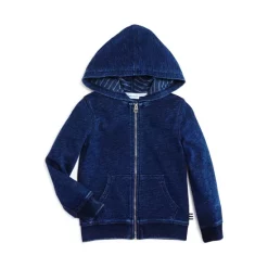 New 🥰 Splendid Boys' French Terry Lined Double Knit Hoodie - Little Kid Dark Stone 🤩