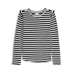 Wholesale 😉 Splendid 👧 Girls' C'est La Vie 👚 Shirt - Big Kid Black Stripe ⭐