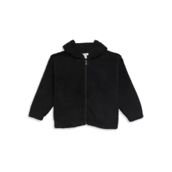 Wholesale ✔️ Splendid 👧 Girls' Fleece Oversized Full Zip Hoodie - Big Kid Black ⭐
