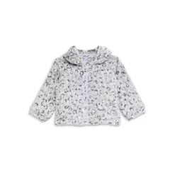 Best reviews of 🎁 Splendid 👧 Girls' Fleece Leopard Print Hooded Jacket - Little Kid Gray Leopard 🤩