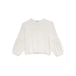Budget ⌛ Splendid 👧 Girls' Jet Stream Cotton Blend Ribbed Knit Crewneck Sweater - Big Kid 🎁
