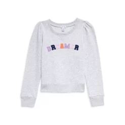 Brand new ⭐ Splendid 👧 Girls' Dreamer Sweatshirt - Big Kid Mid Gray 🌟