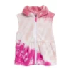 Brand new 🔔 Splendid 👧 Girls' Tie Dye Faux Sherpa Hooded Vest - Little Kid Rosy Tie Dye ⭐ -Splendid Shop unnamed file 890