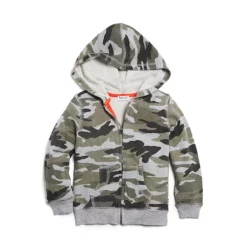Cheapest ✔️ Splendid Boys' Camo Zip-Up Hoodie - Little Kid Heather Gray/green 🛒