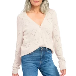 Flash Sale 💯 Splendid Alamo Pointelle Cardigan Oat Heather 🎁