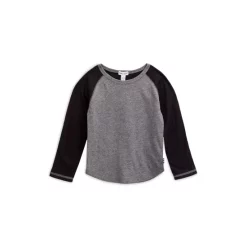 Cheapest ❤️ Splendid Boys' Two Tone ⚾ Baseball Tee - Little Kid Charcoal 🥰