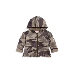 Top 10 🎁 Splendid 👧 Girls' Ruffled Camo Hoodie - Baby Dusty Olive ⭐
